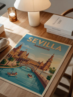 Sevilla Palast Retro Sonnenuntergang