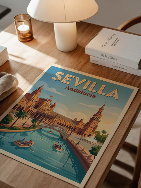 Sevilla Palast Retro Sonnenuntergang