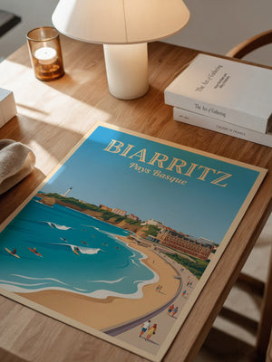Biarritz Küste Surfer Retrostil