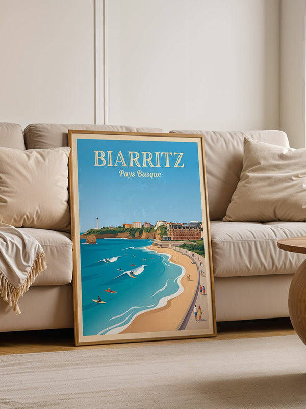 Biarritz Küste Surfer Retrostil