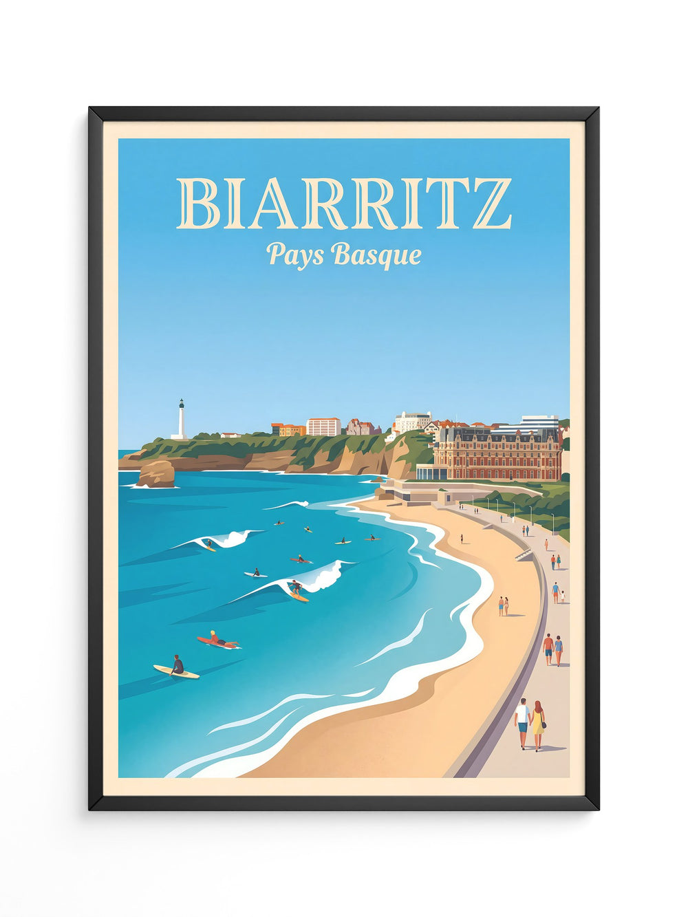 Biarritz Küste Surfer Retrostil