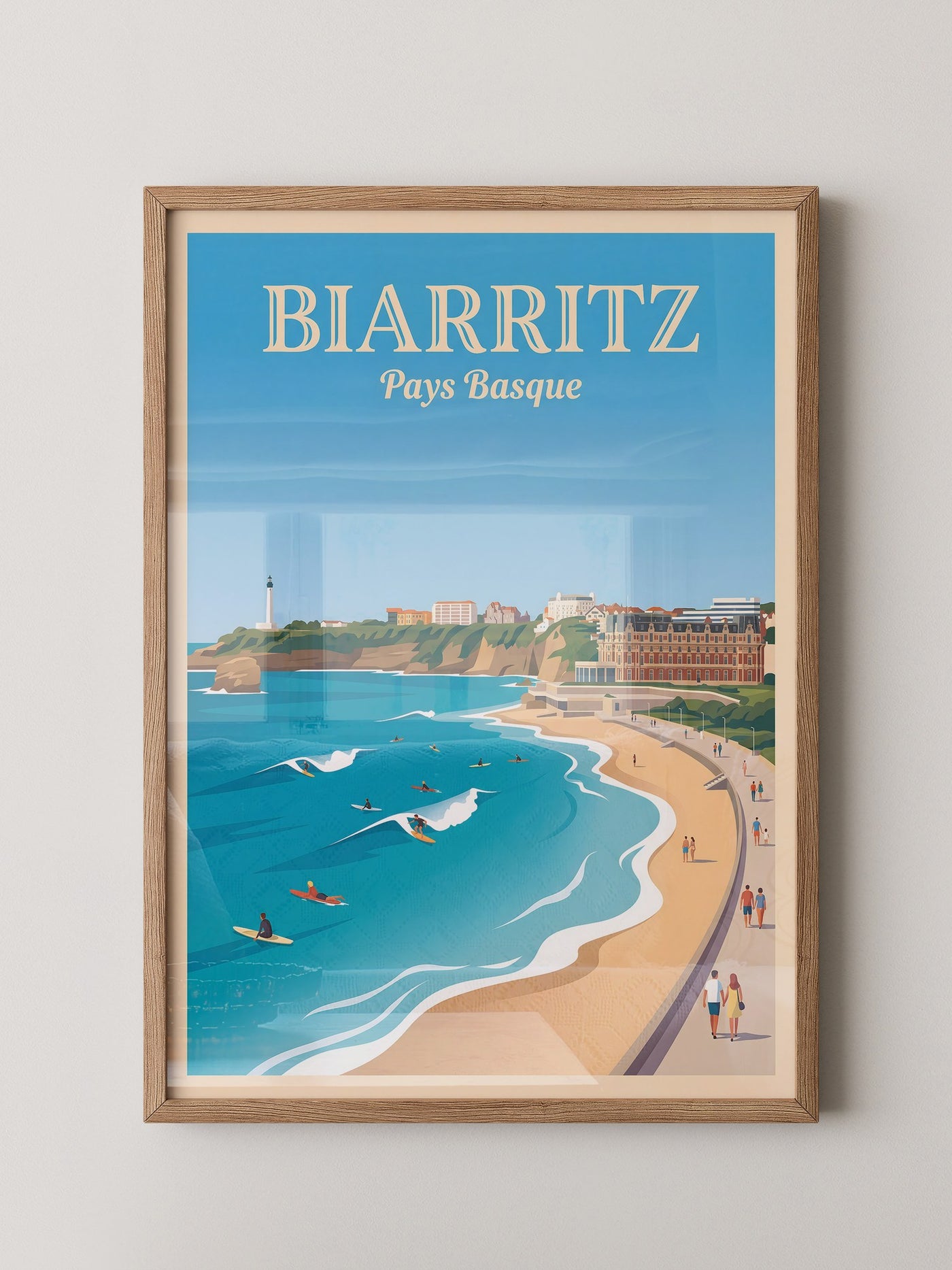 Biarritz Küste Surfer Retrostil