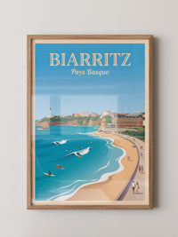 Biarritz Küste Surfer Retrostil