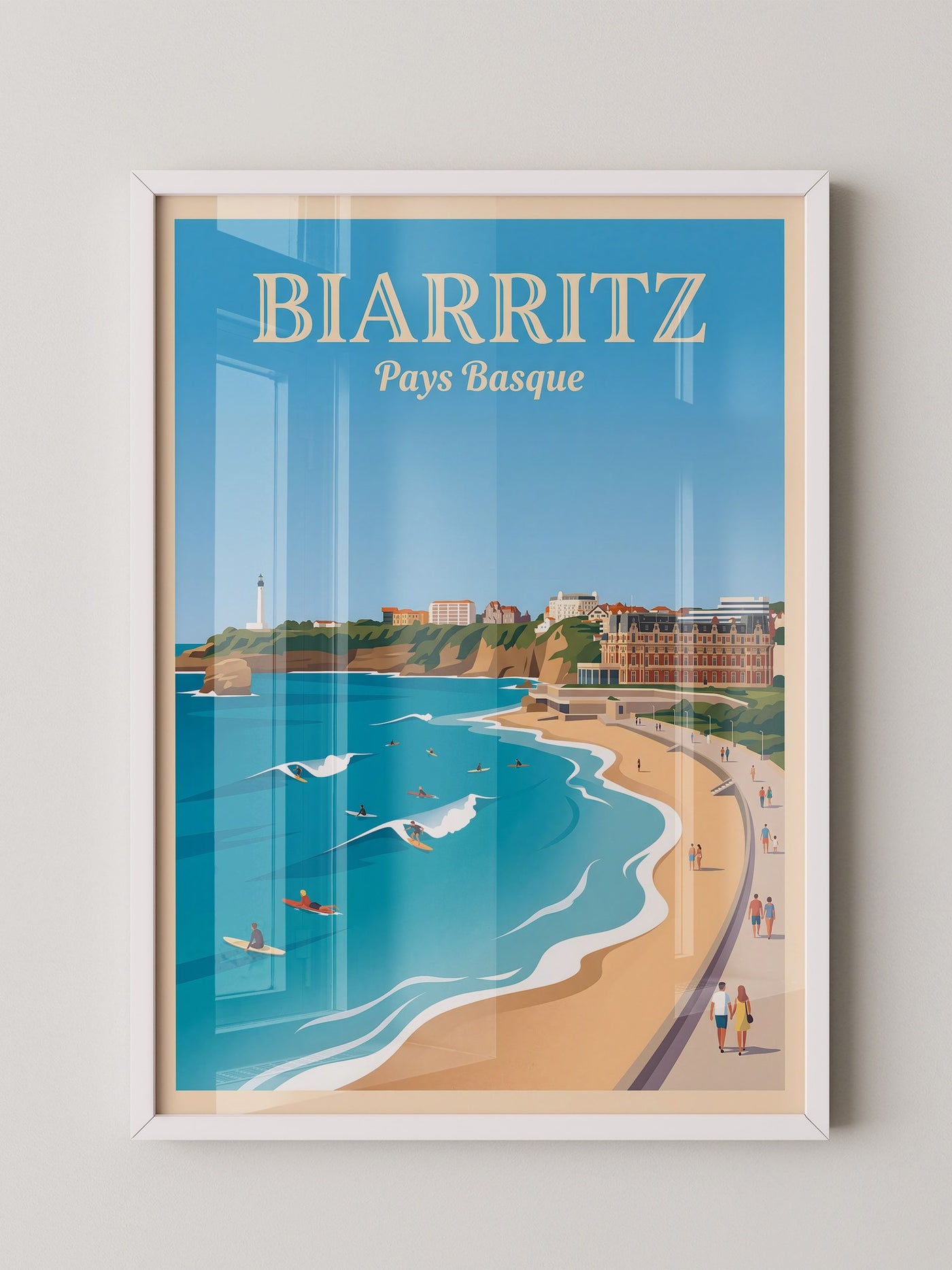 Biarritz Küste Surfer Retrostil