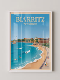 Biarritz Küste Surfer Retrostil