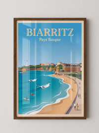 Biarritz Küste Surfer Retrostil