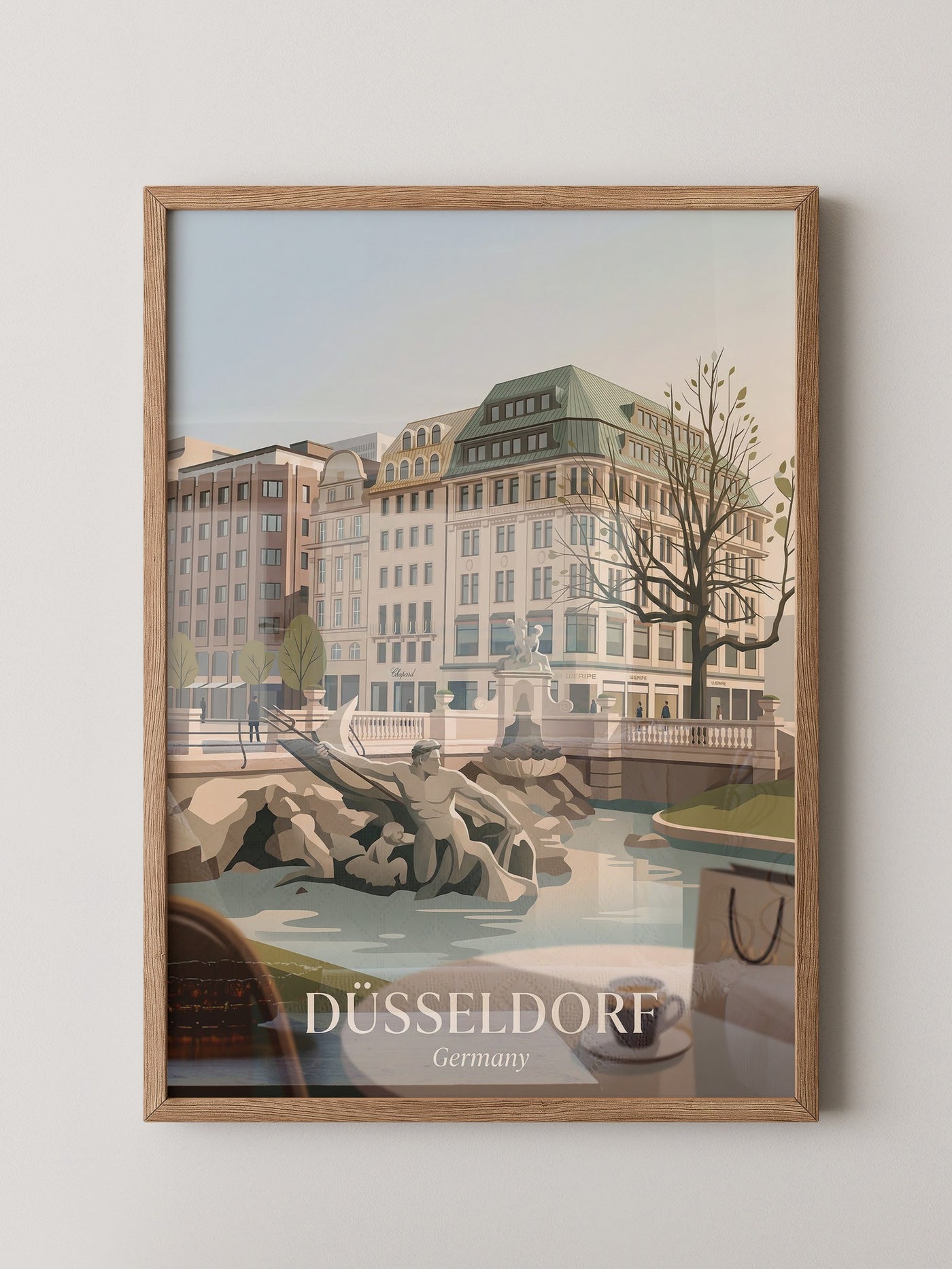 Düsseldorf Skyline Art Deco