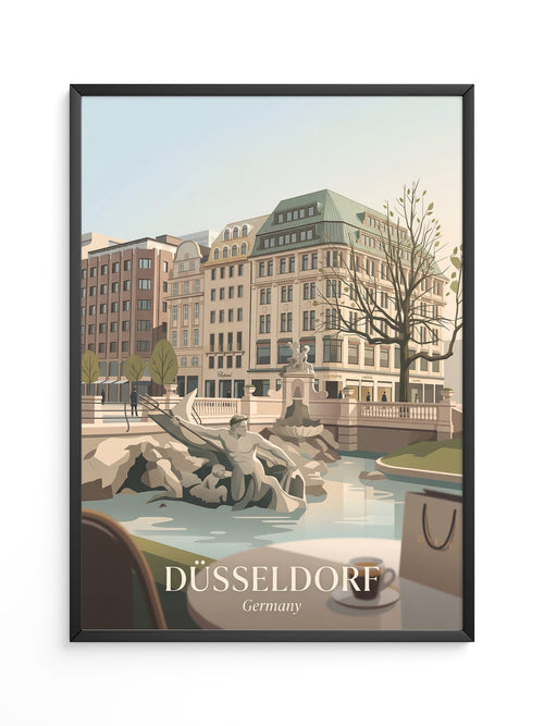 Düsseldorf Skyline Art Deco