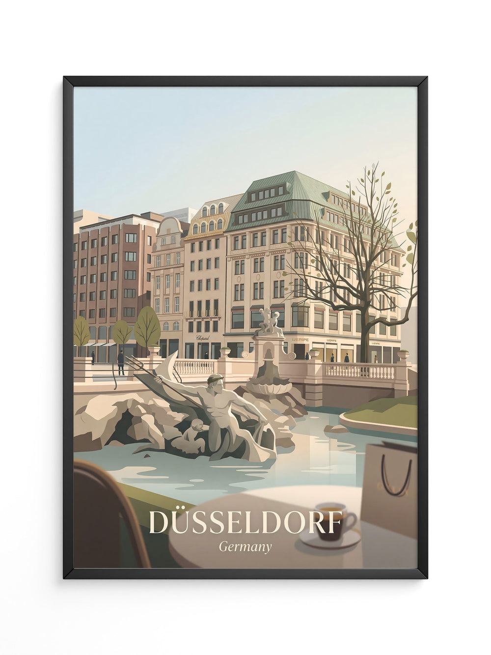 Düsseldorf Skyline Art Deco