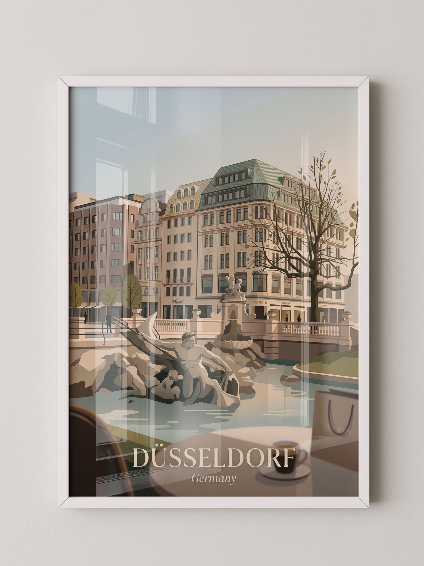 Düsseldorf Skyline Art Deco