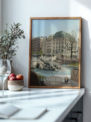 Düsseldorf Skyline Art Deco