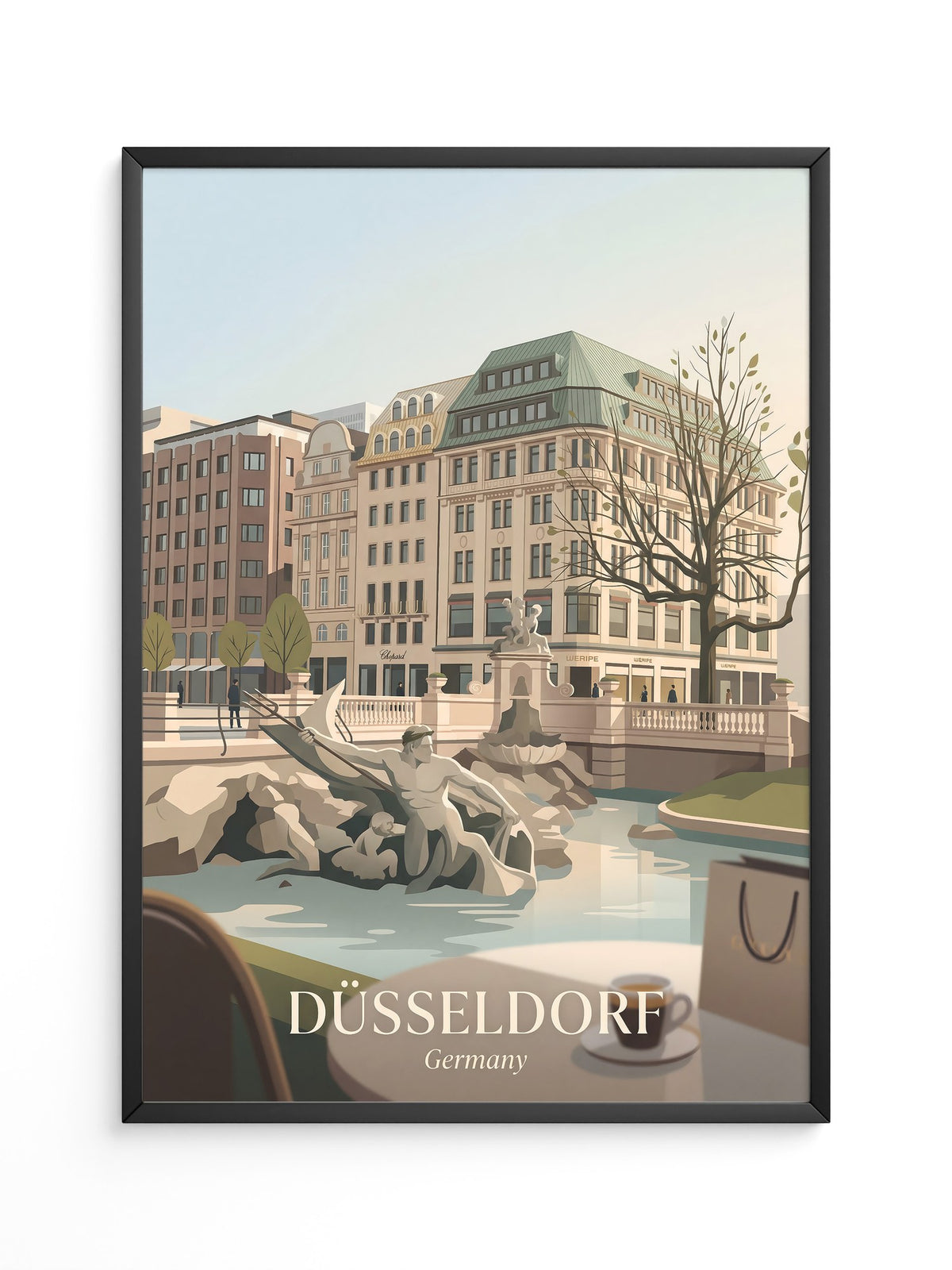 Düsseldorf Skyline Art Deco