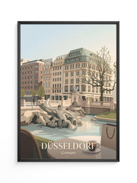 Düsseldorf Skyline Art Deco