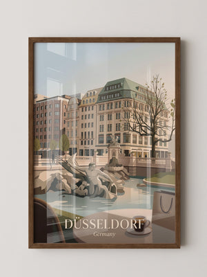 Düsseldorf Skyline Art Deco