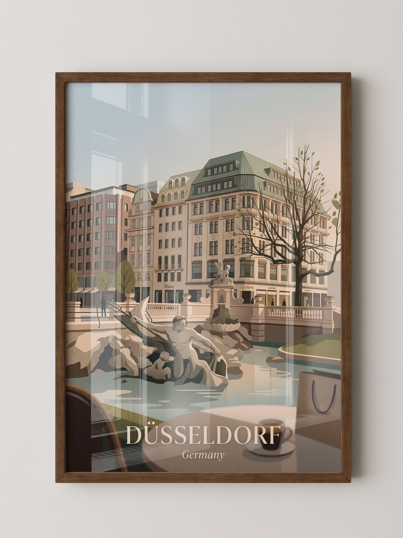 Düsseldorf Skyline Art Deco