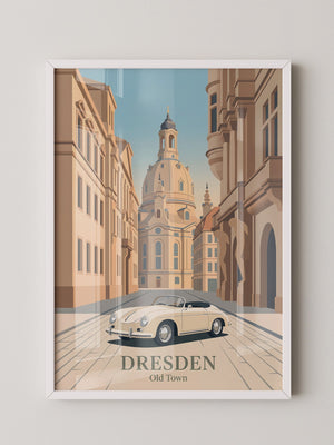 Dresden Altstadt Retroauto