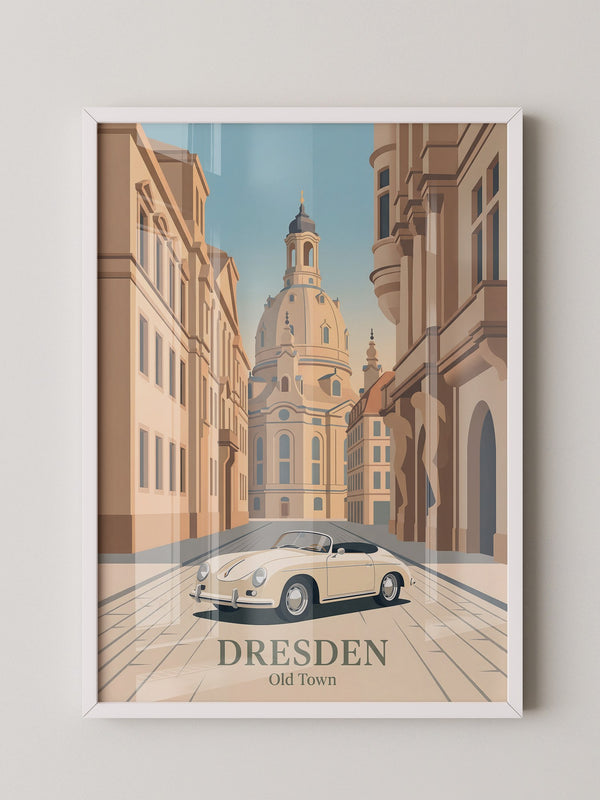 Dresden Altstadt Retroauto