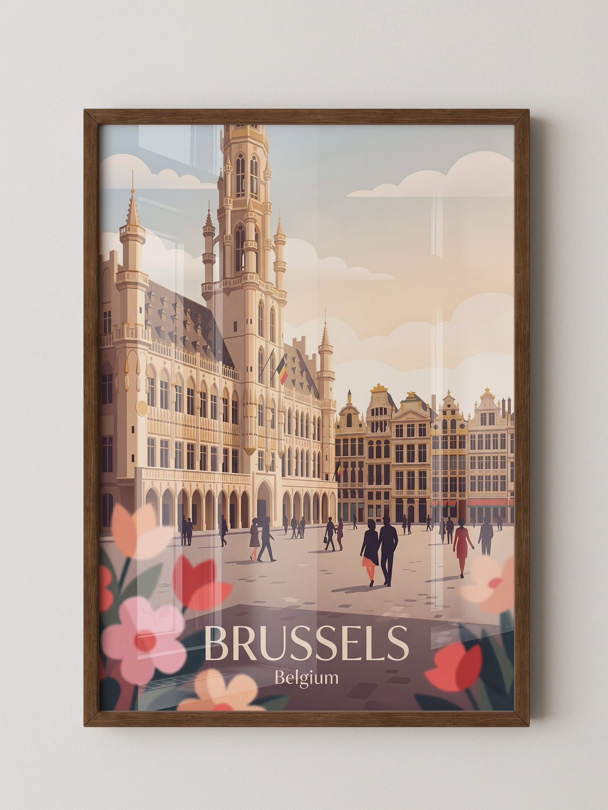 Brüssel Architektur Pastell
