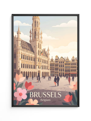 Brüssel Architektur Pastell