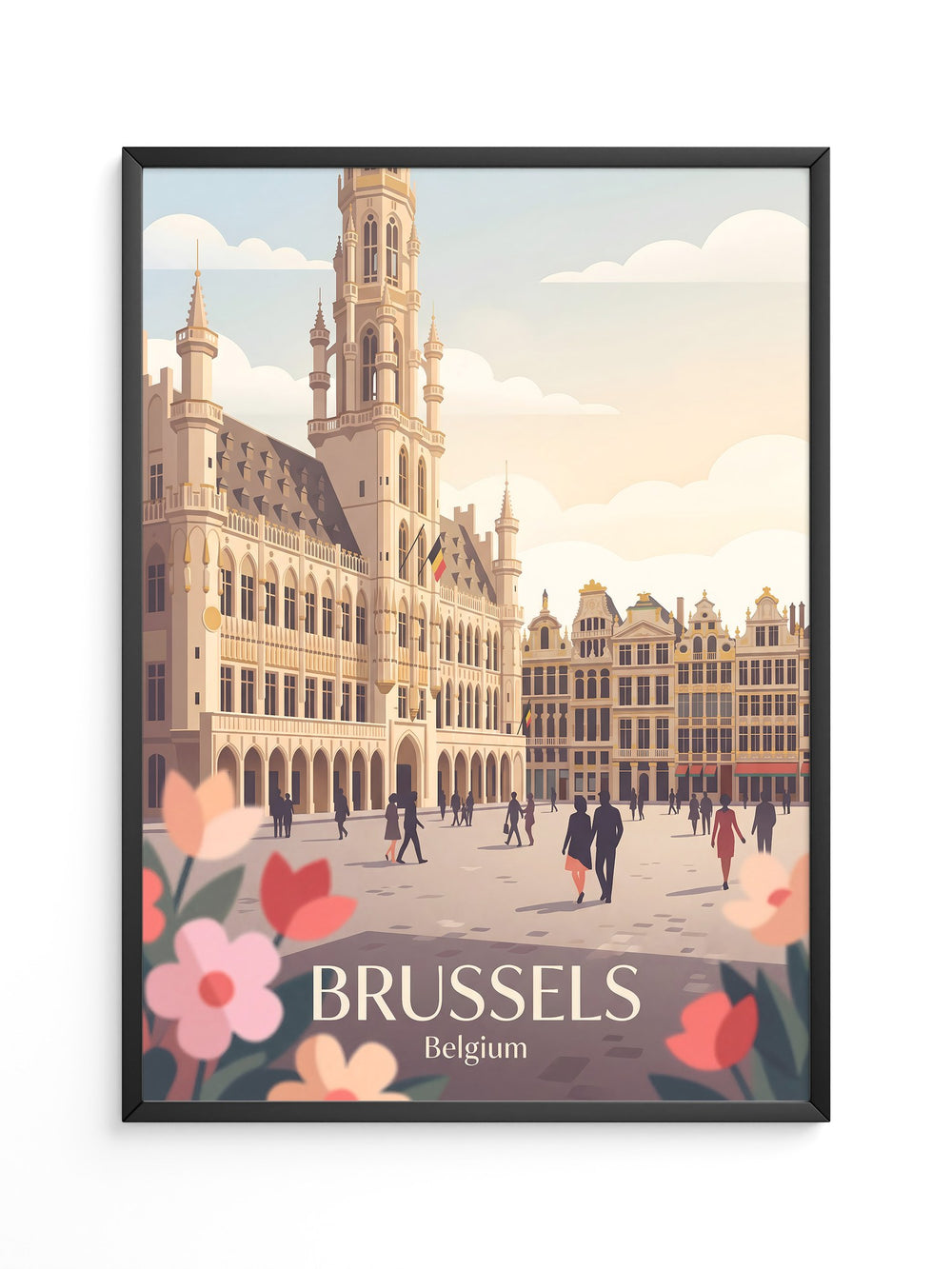 Brüssel Architektur Pastell