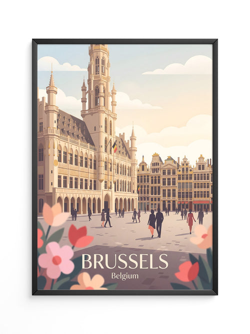 Brüssel Architektur Pastell