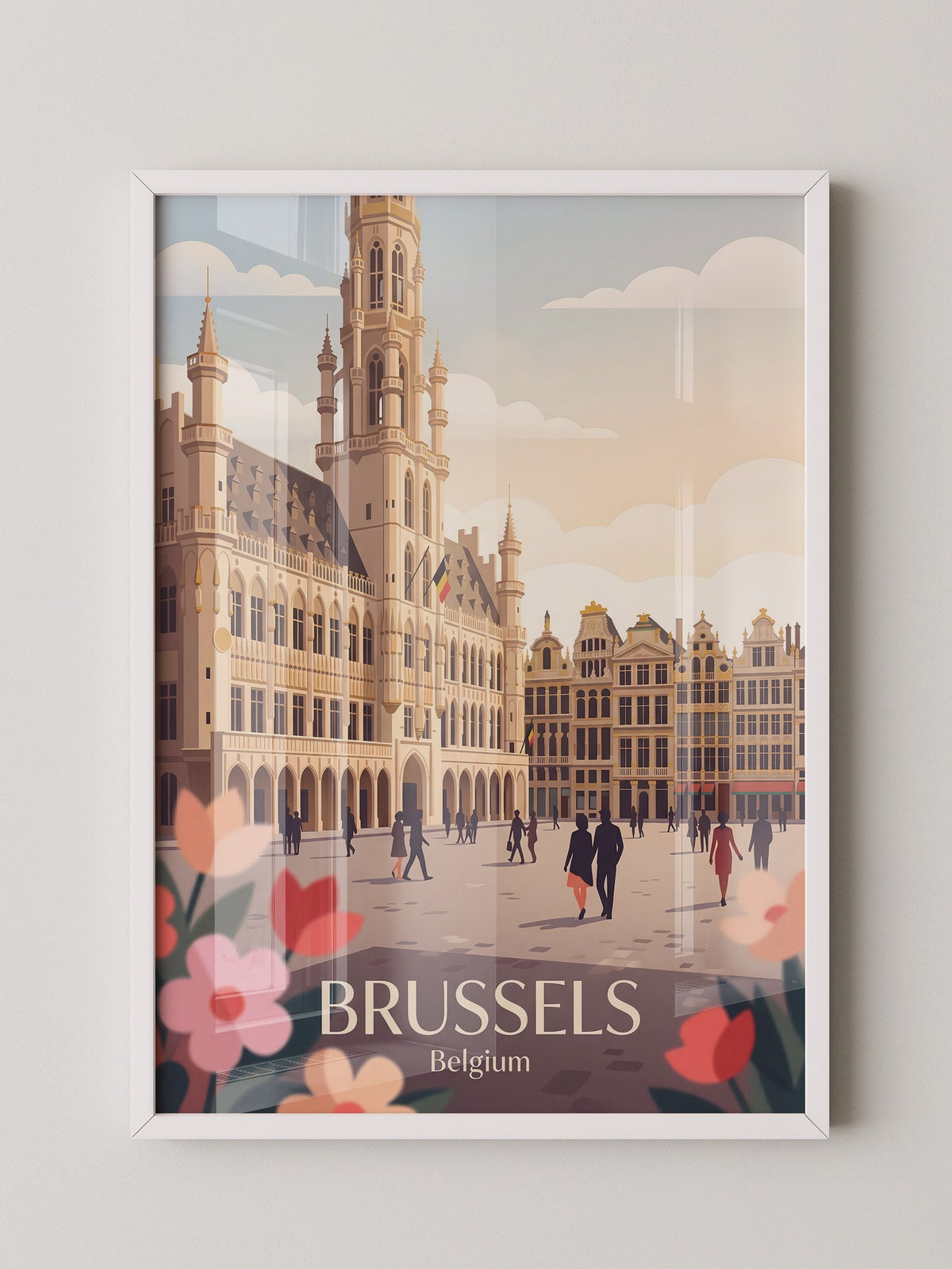 Brüssel Architektur Pastell