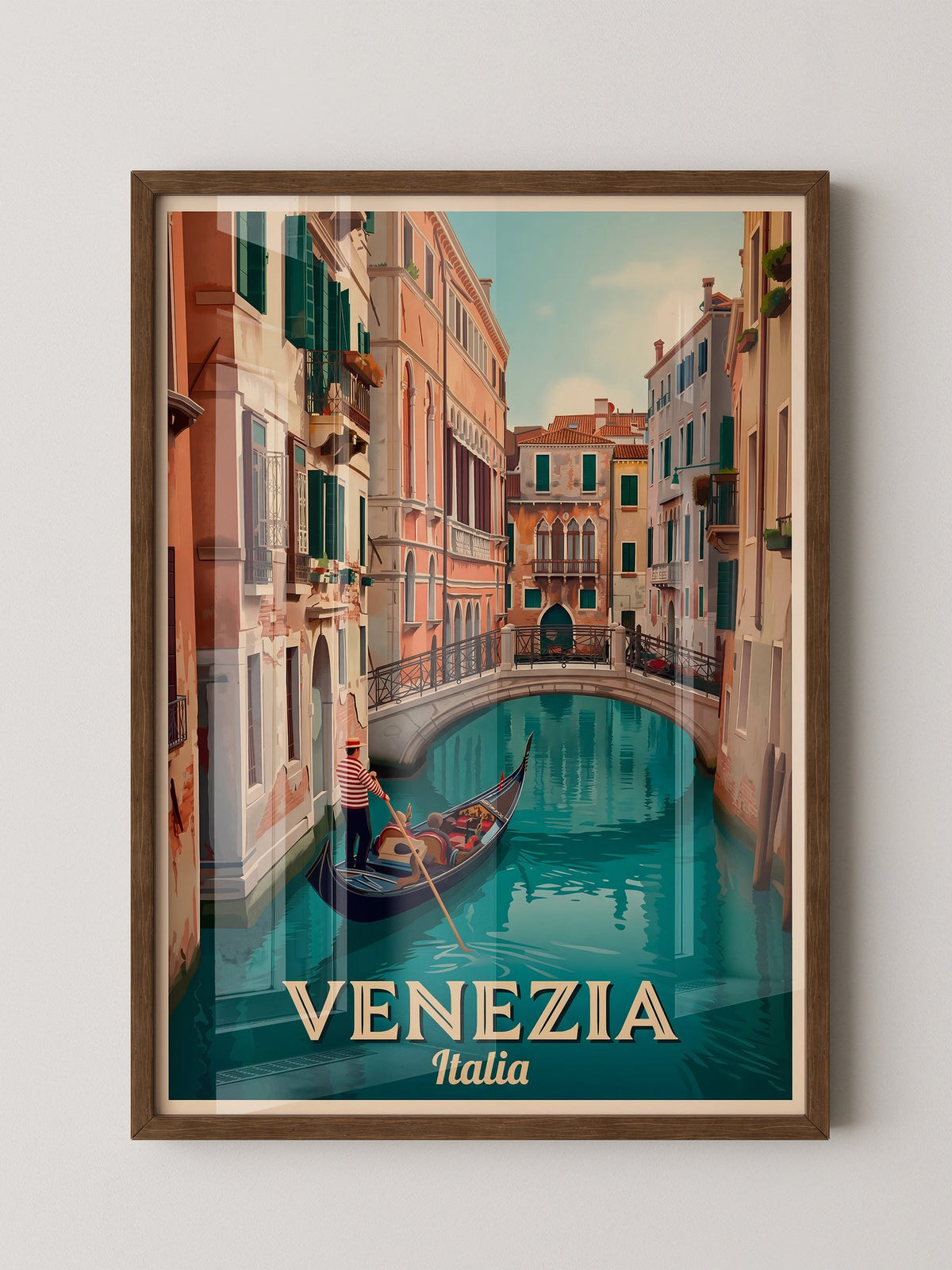 Venedig Gondel Kanal Retro