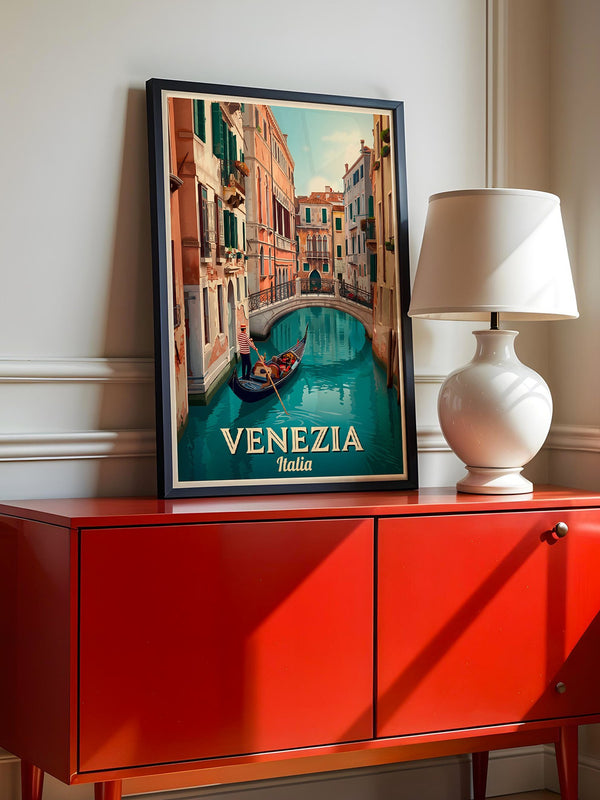 Venedig Gondel Kanal Retro