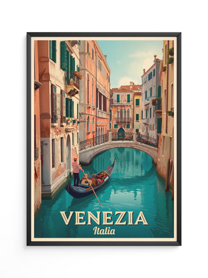 Venedig Gondel Kanal Retro