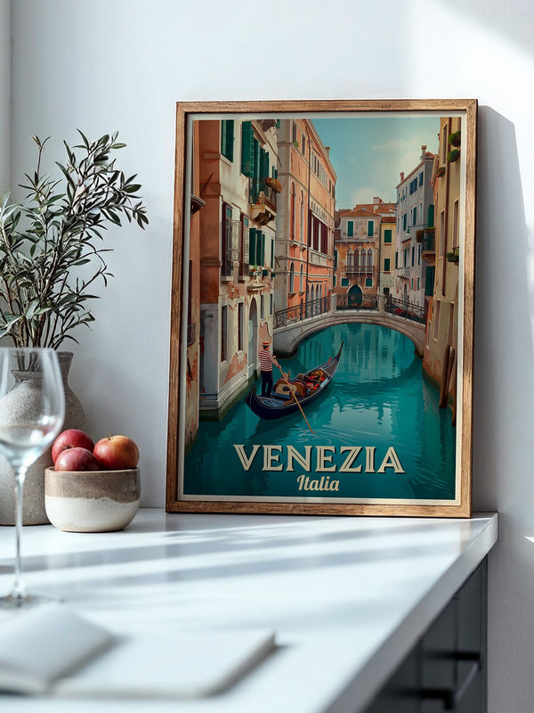 Venedig Gondel Kanal Retro