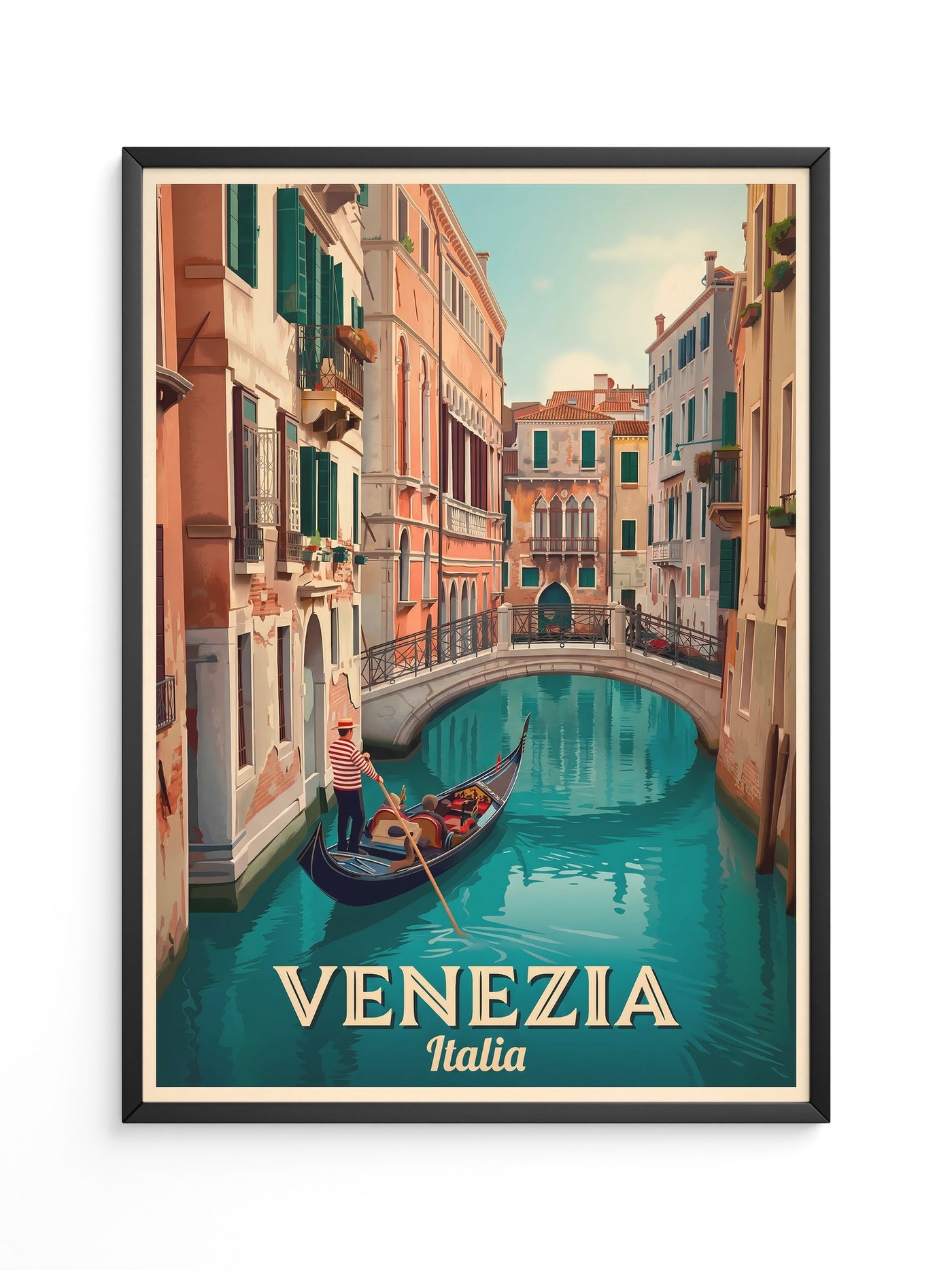 Venedig Gondel Kanal Retro