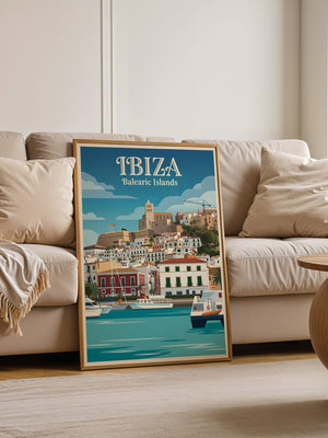 Ibiza Küstenstadt Retro Look