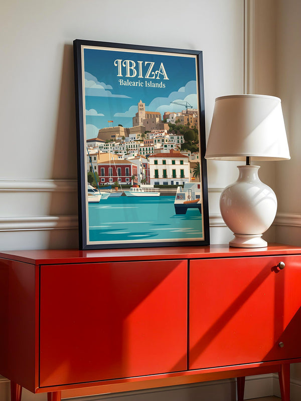 Ibiza Küstenstadt Retro Look