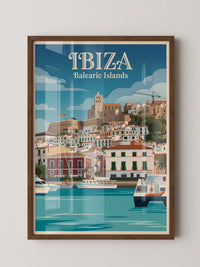 Ibiza Küstenstadt Retro Look