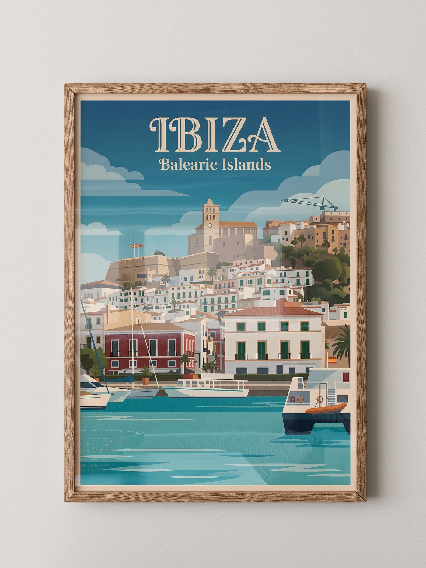 Ibiza Küstenstadt Retro Look