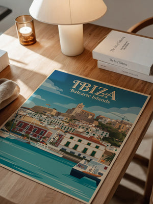 Ibiza Küstenstadt Retro Look