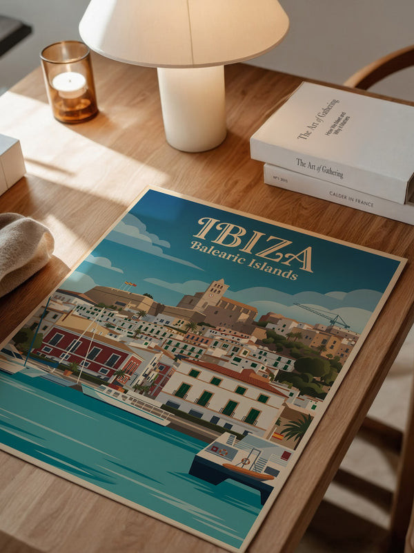 Ibiza Küstenstadt Retro Look