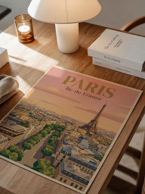 Paris Skyline Pastellfarben