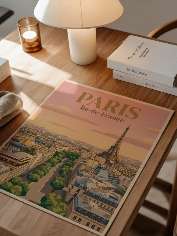 Paris Skyline Pastellfarben