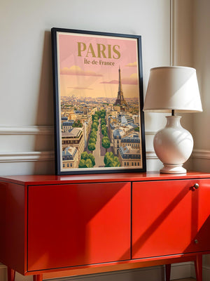 Paris Skyline Pastellfarben