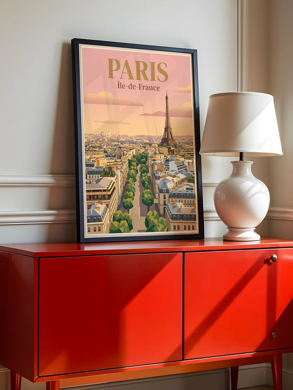 Paris Skyline Pastellfarben