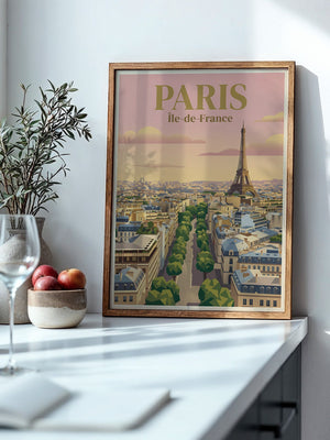 Paris Skyline Pastellfarben