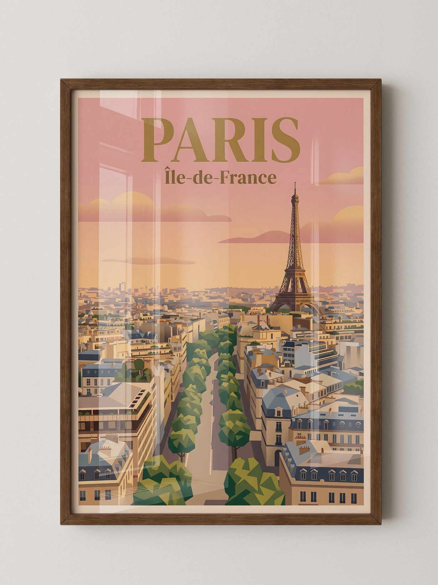 Paris Skyline Pastellfarben