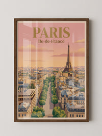 Paris Skyline Pastellfarben