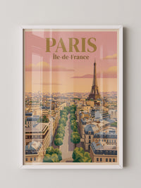 Paris Skyline Pastellfarben