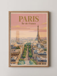 Paris Skyline Pastellfarben