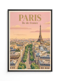 Paris Skyline Pastellfarben