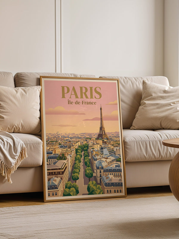 Paris Skyline Pastellfarben