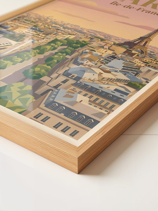 Paris Skyline Pastellfarben
