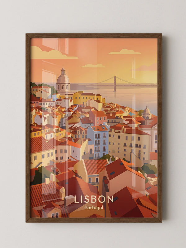 Lissabon Sonnenuntergang Vintage